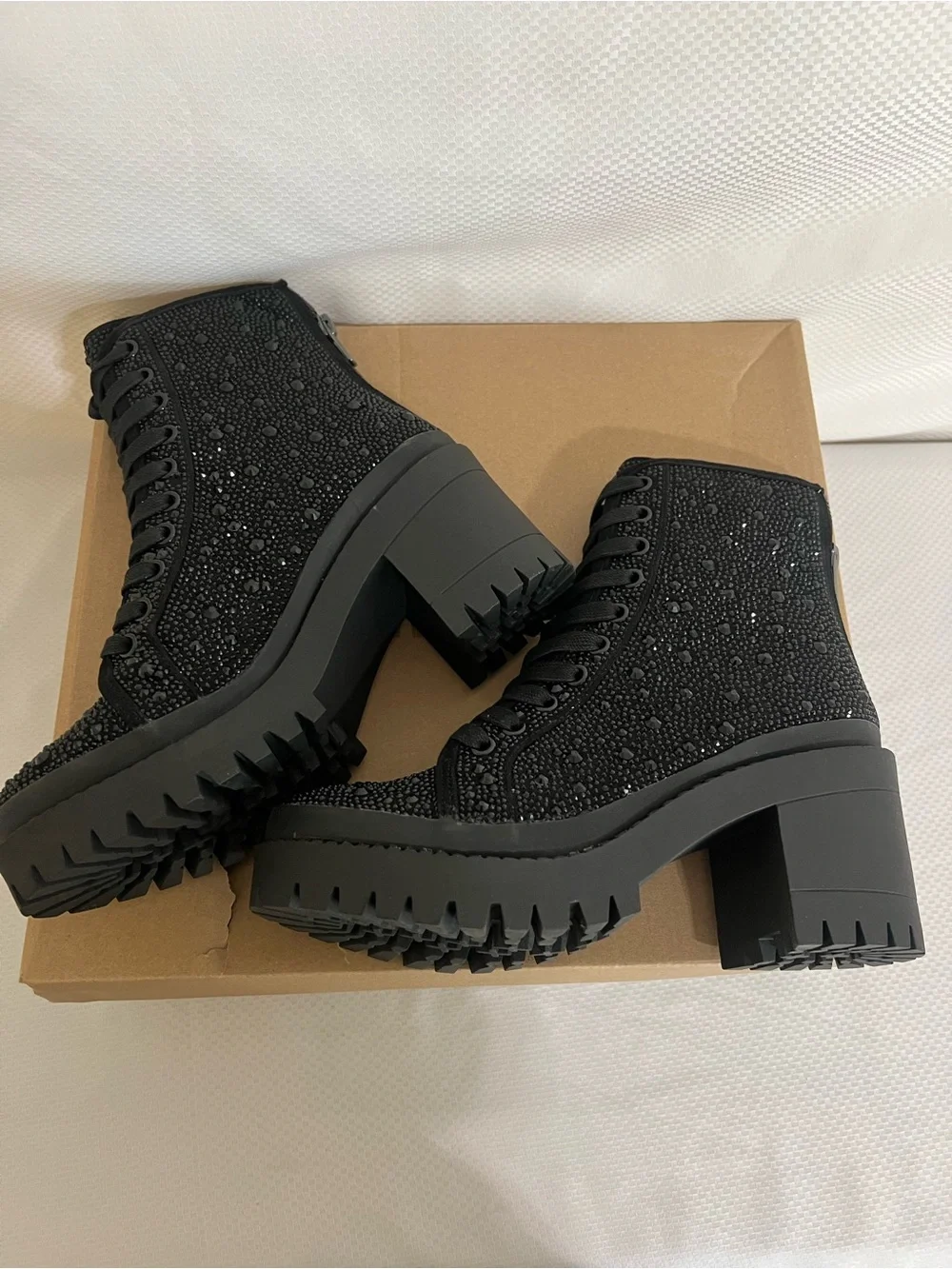 NEW STEVE MADDEN PASS BLACK BOOTS Size: 7 - Picture 7 of 8